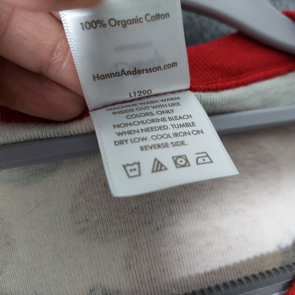 Disney Hanna Andersson Pajama Shirt Xl Mickey Mouse Christmas Organic Cotton - Picture 5 of 8